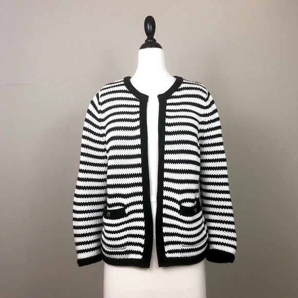Lands End Drifter Chunky Knit Striped 